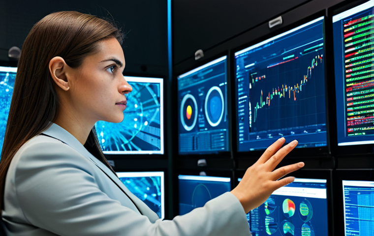 A professional female cybersecurity analyst, fully clothed in a modest business casual suit, intently focused on multiple large data screens in a state-of-the-art Security Operations Center (SOC). The screens display complex, abstract data visualizations, network graphs, and log data streams, symbolizing a vast influx of information being intelligently processed. The overall scene is clean, high-tech, and brightly lit, conveying clarity and control. perfect anatomy, correct proportions, natural pose, well-formed hands, proper finger count, natural body proportions, professional photography, high quality, safe for work, appropriate content, family-friendly.