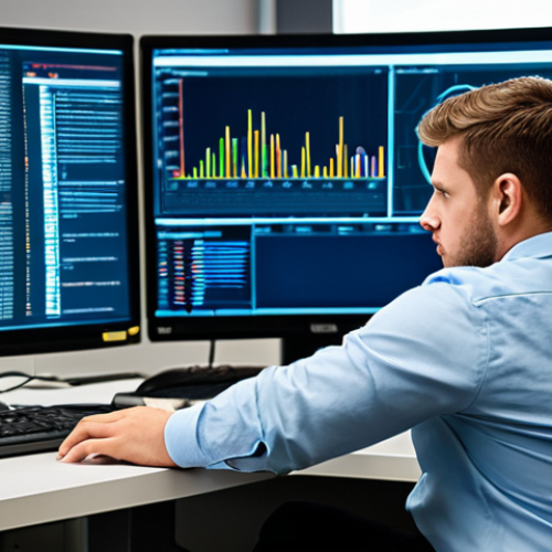 Home 6 A focused professional male cybersecurity analyst, fully clothed in a modest business casual shirt and trousers, seated at a workstation in a modern, well-lit Security Operations Center (SOC). He is looking at multiple large monitors displaying complex SIEM dashboards with dense log data streams, some showing visual indicators of parsing errors or a high volume of false positive alerts. The atmosphere is professional and clean. safe for work, appropriate content, fully clothed, professional, perfect anatomy, correct proportions, natural pose, well-formed hands, proper finger count, natural body proportions, high-quality, professional photography, realistic.