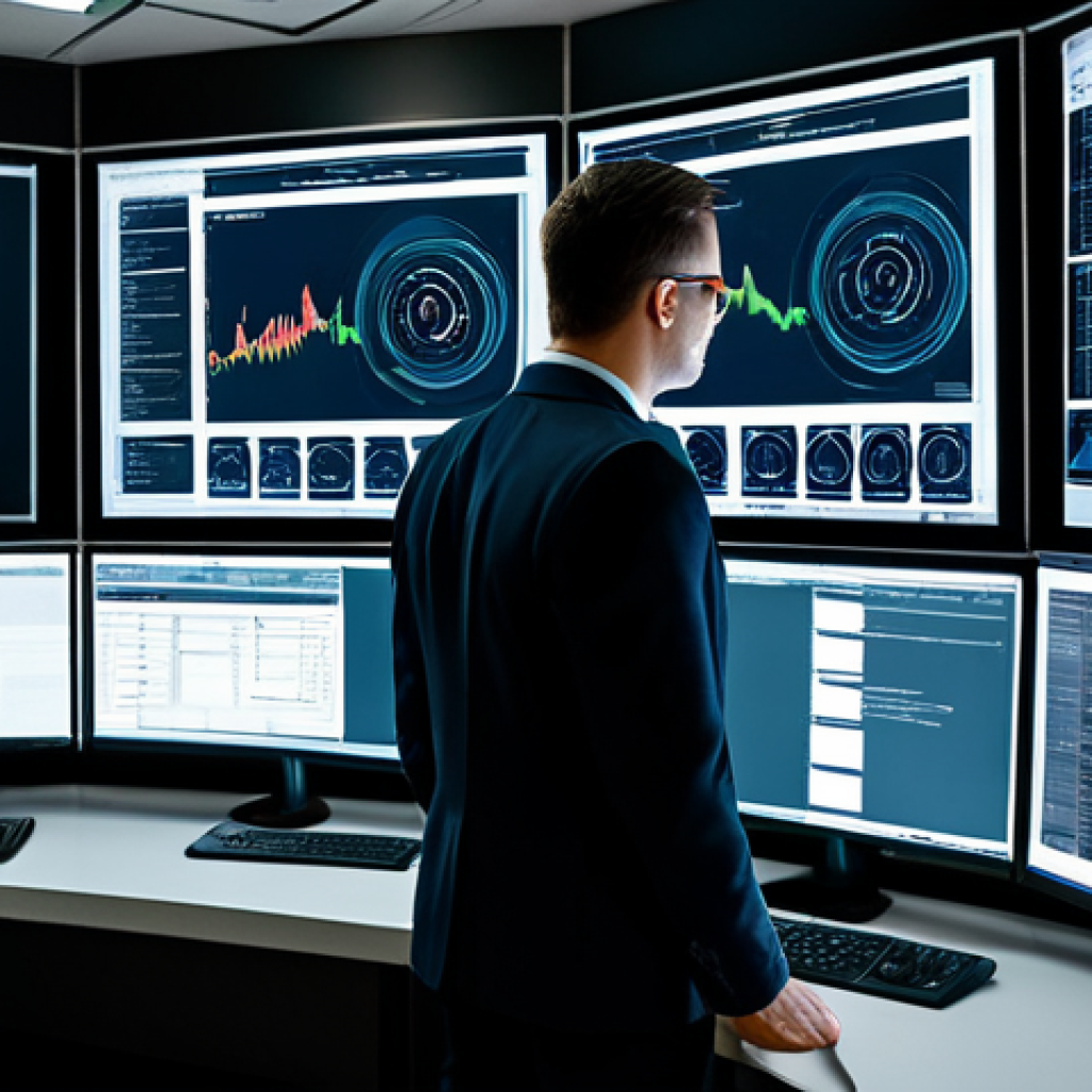 SIEM Dashboard Alert**
A security operations center (SOC) analyst viewing a SIEM dashboard displaying a critical alert for unusual network activity, modern office environment, multiple monitors, fully clothed, appropriate attire, safe for work, perfect anatomy, natural proportions, professional lighting, high quality, professional.
**