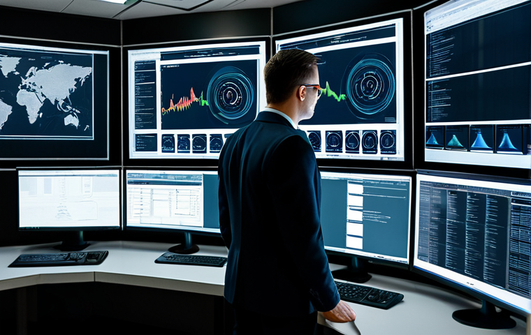 SIEM Dashboard Alert**
A security operations center (SOC) analyst viewing a SIEM dashboard displaying a critical alert for unusual network activity, modern office environment, multiple monitors, fully clothed, appropriate attire, safe for work, perfect anatomy, natural proportions, professional lighting, high quality, professional.
**