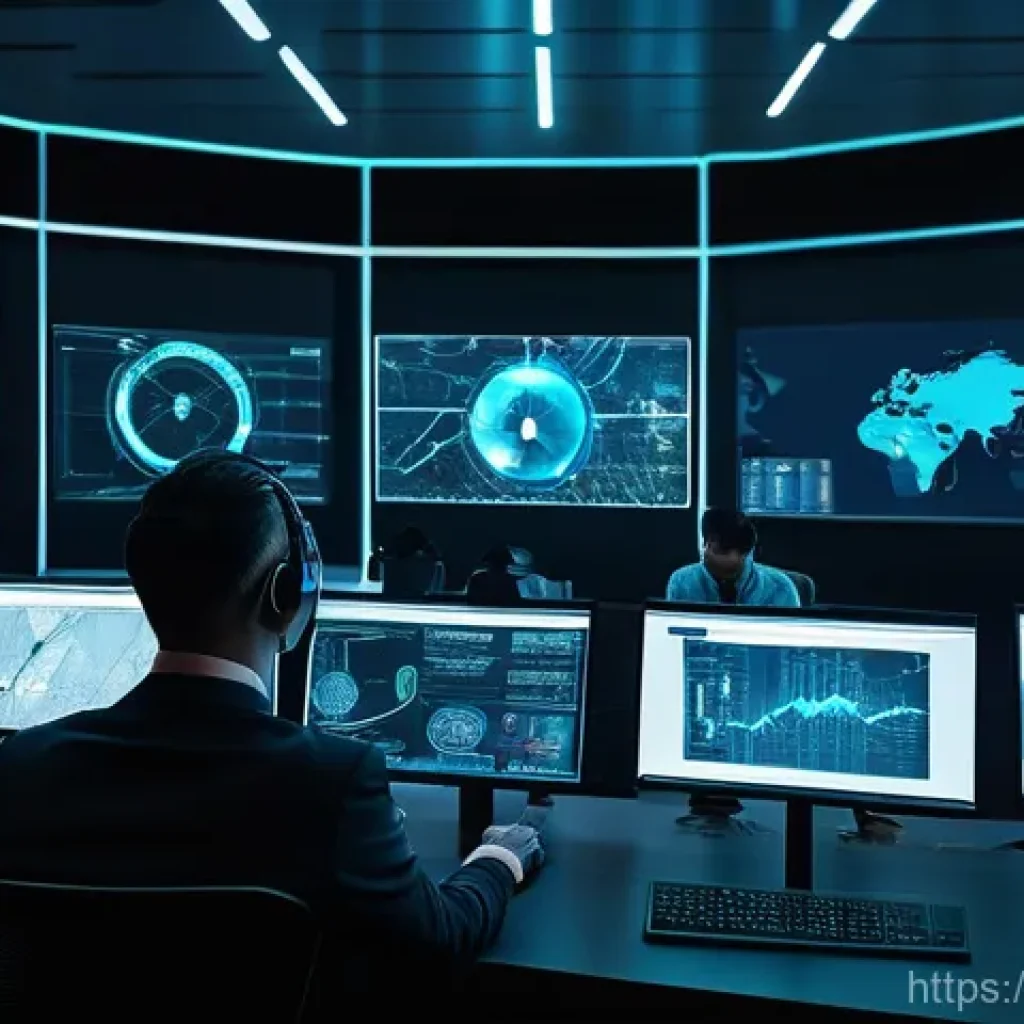 SIEM 시스템 운영 자동화를 위한 도구 - **Image Prompt 1: AI-Powered Security Operations Center**
A futuristic, high-tech security opera...