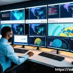Home 21 SIEM 운영팀의 성과 관리 및 피드백 체계 - **Image Prompt 1: High-Performance SIEM Operations Center with AI Integration**
A futuristic, br...
